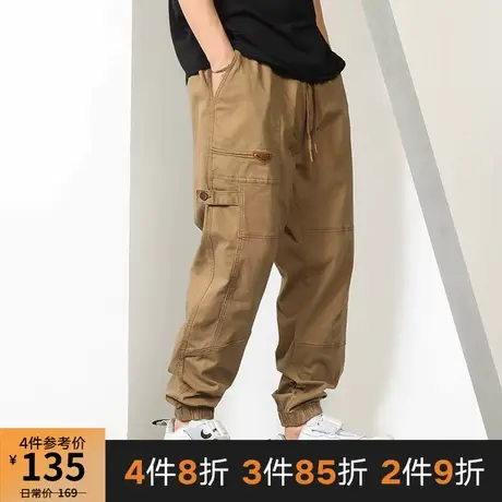 GxxH潮牌大码男装2023春夏季男士宽松个性百搭休闲束脚长裤210斤商品大图