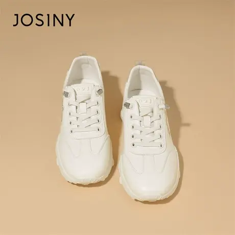 Josiny/卓诗尼厚底板鞋女2024新款春季百搭运动炸街轻便休闲鞋子商品大图
