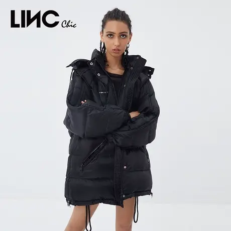 LINC金羽杰羽绒服女2023冬新款轻奢反季专柜断码中长款羽绒服女款商品大图