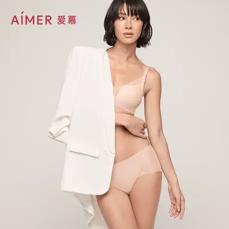 爱慕内裤女轻薄透气锁边包臀纯棉底裆柔软贴肤中腰平角裤AM235551图片