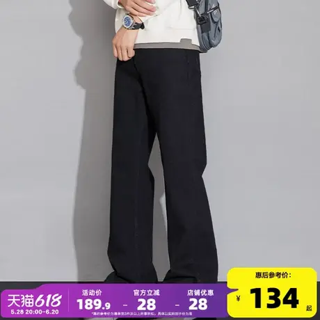 唐狮2025新款牛仔裤男士秋冬款宽松直筒休闲男生潮牌微喇叭长裤GT图片