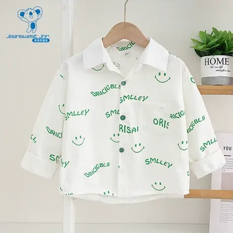 GD真维斯男童春季新款帅气炸街时尚潮酷度假风休闲男孩衬衫商品大图