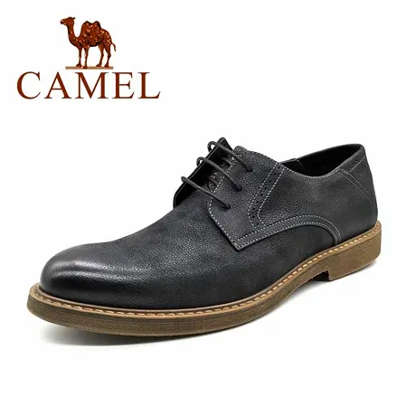 Camel/骆驼男鞋2025秋季新款休闲皮鞋男士商务正装舒适系带鞋子商品大图