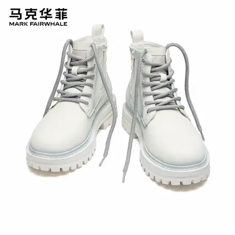 马克华菲马丁靴男士2025新款白色情侣马丁靴增高潮流机车靴男短靴商品大图