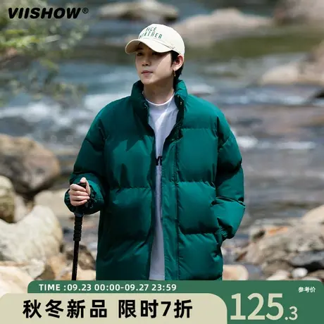 VIISHOW衣服冬季加厚保暖宽松面包服男生痞帅棉衣美式棉服男潮牌商品大图