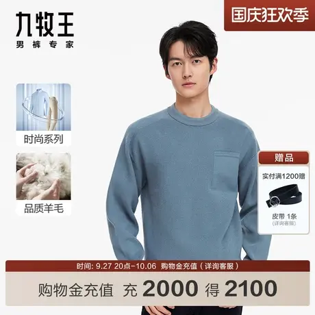 [含羊毛]九牧王男装HY1C50629保暖毛衫23秋冬御寒专柜品质毛衣SN图片