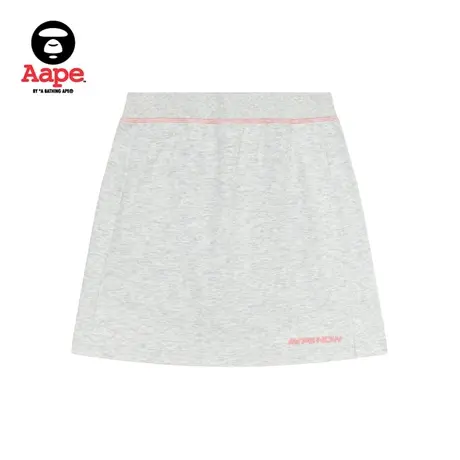 Aape旗舰店女装春夏字母刺绣简约纯色A字舒适松紧短裙6897XAI商品大图