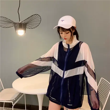 防晒衣女长袖2021年新款网红中长款超仙女薄款外搭洋气开衫外套夏图片