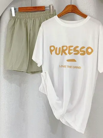 美式复古仿棉短袖t恤女夏季2023新款韩版宽松显瘦大码女装上衣潮商品大图