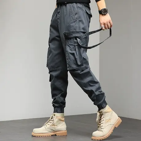 男士休闲裤子冬季2022新款束脚工装裤潮流哈伦裤休闲裤束脚工装裤商品大图