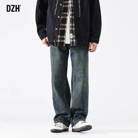 男士直筒牛仔裤男春季男裤2025新款宽松美式休闲长裤男生潮流裤子商品大图