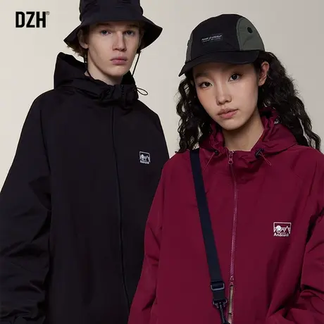 情侣连帽冲锋衣男款秋季潮牌男士外套高级感夹克2023新款户外登山商品大图