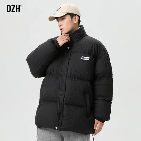 男士黑色棉衣男冬季加厚短款棉服潮牌立领棉袄外套男装2023年新款图片