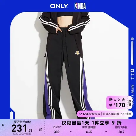 ONLY奥莱2023夏季新款NBA联名款高腰可调节直筒休闲裤商品大图