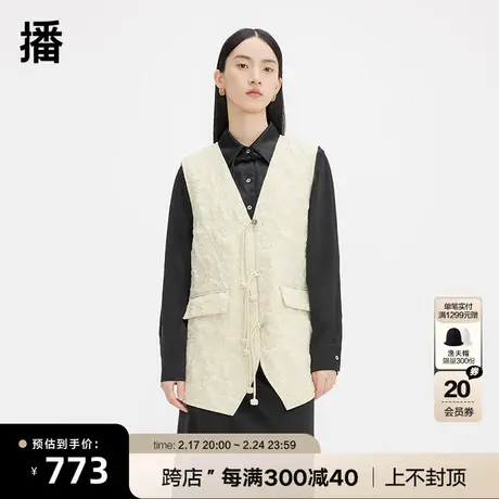 播设计感马夹女商场同款2023秋冬新款小众夹克背心上衣BDQ4MD1348图片