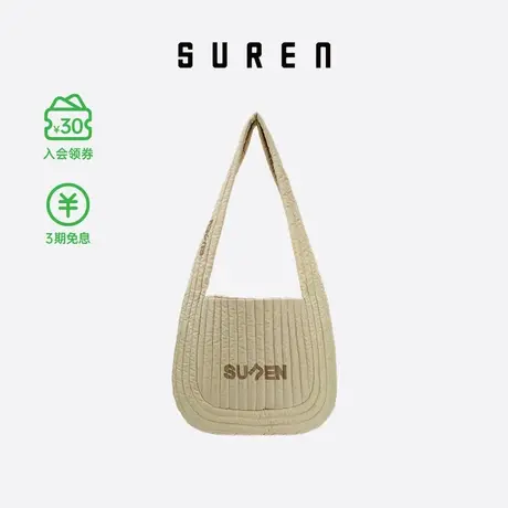 素人SUREN 原创设计女士运动风通勤小众斜挎包4353商品大图