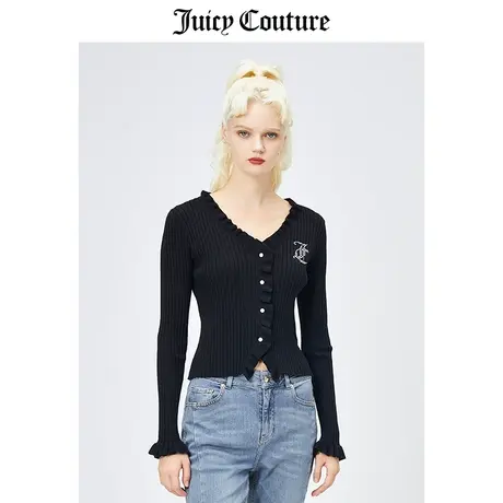 Juicy Couture橘滋开衫女美式春季新款时尚修身毛衫女针织开衫女商品大图