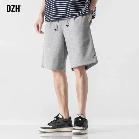 男生灰色华夫格短裤男运动潮牌篮球裤子宽松五分裤夏季薄款半截裤商品大图