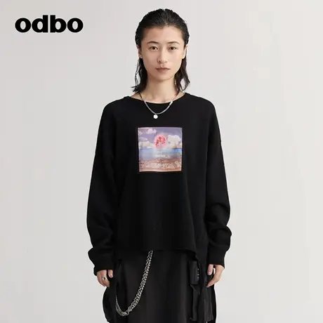 odbo/欧迪比欧原创设计甜酷针织羊毛衫秋冬女款流行个性气质上衣商品大图