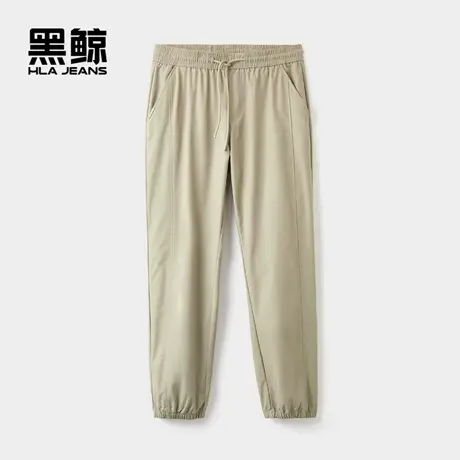 海澜之家旗下黑鲸腰间抽绳休闲裤男2025年春季新品束脚裤一款多色商品大图
