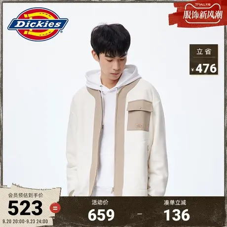 Dickies商场同款秋冬 工装风情侣保暖夹克 拼接拉链休闲外套图片