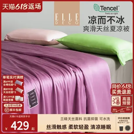 ELLE DECO微醺葡萄新品兰精天丝夏被可水洗夏凉感薄被子空调被芯商品大图
