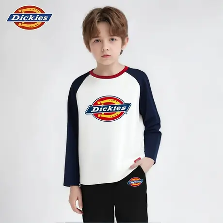 Dickies童装男童长袖t恤秋季儿童美式休闲秋装男孩薄款纯棉体恤A商品大图