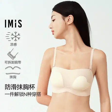 【直播专享】小冰皮III代无痕薄美背拆卸肩带抹胸凉感软支撑文胸商品大图