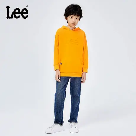 Lee童装贴布logo连帽卫衣男童2025年秋季新款舒适百搭宽松上衣图片