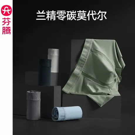 芬腾男士内裤桑蚕丝抗菌裆莫代尔平角裤透气无痕舒适大码四角裤头商品大图