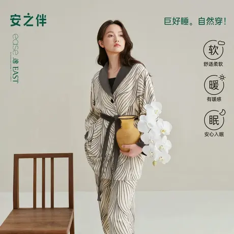 安之伴【巨保暖】睡衣女款秋冬季海岛绒加厚睡袍冬天珊瑚绒家居服商品大图