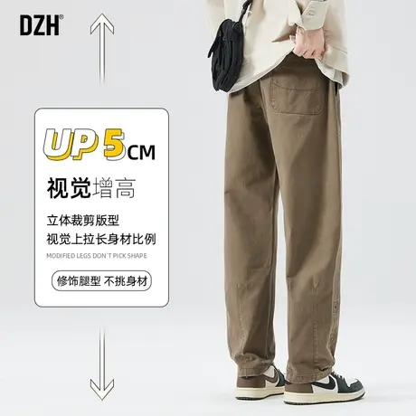 男士工装裤子秋款男休闲裤男款日系痞帅男裤2023新款直筒宽松长裤商品大图