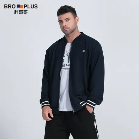 胖哥哥春季棒球服外套男大码男装休闲胖子上衣加肥加大夹克宽松潮图片