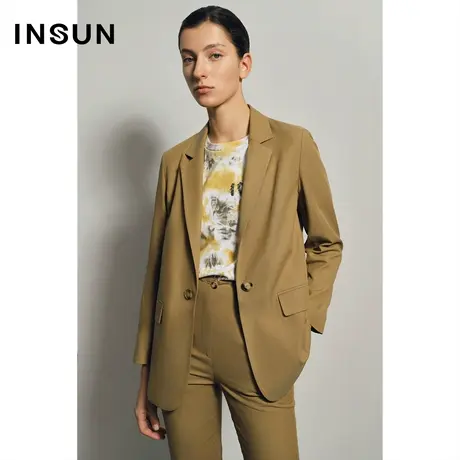 INSUN恩裳夏季轻薄复古西装外套图片