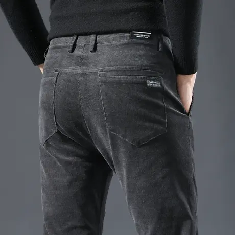 秋冬季男裤灯芯绒裤子男直筒宽松休闲长裤男士中年爸爸冬装春秋款图片