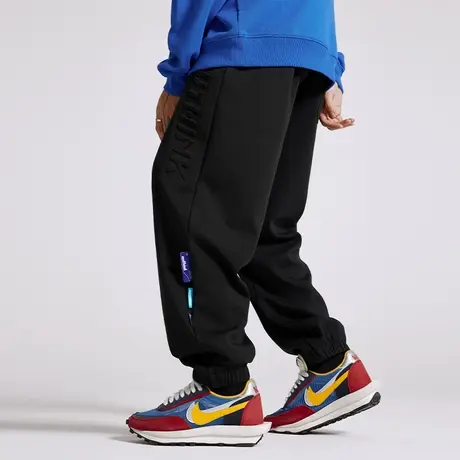 Nuthink欧美潮流vibe风钢印字母休闲裤男春季加绒加厚潮牌ins长裤商品大图