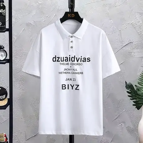 夏季polo衫初中生短袖t恤男大童休闲宽松13-15岁男孩夏装青少年潮商品大图