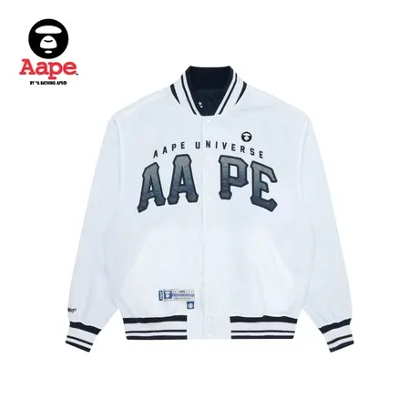 Aape旗舰店男装春夏双面穿字母山系满印棒球宽松外套7581XXK商品大图