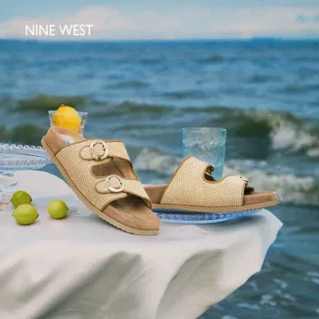 Nine West/玖熙薄荷凉拖女2025夏季新款老钱风软底外穿勃肯拖鞋图片