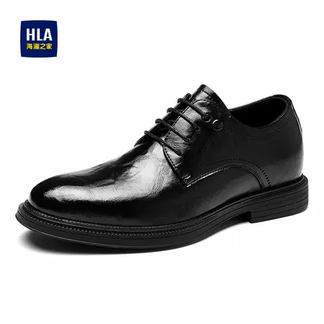 HLA/海澜之家男鞋新款春秋流行尖头商务正装皮鞋增高德比鞋商品大图