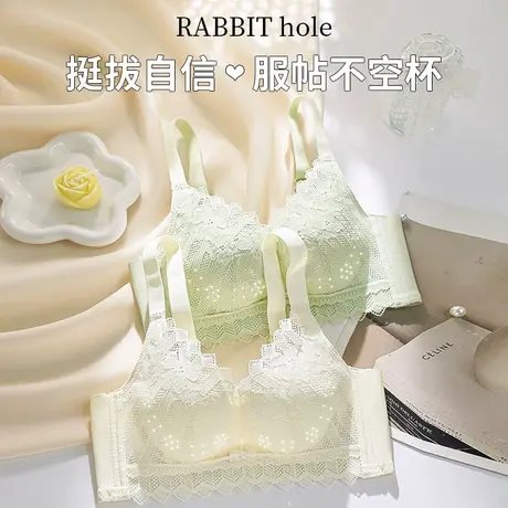 都市丽人蕾丝内衣女夏季薄款小胸聚拢显大透气收副乳洞洞杯文胸罩商品大图