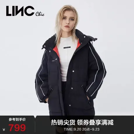 LINCCHIC金羽杰羽绒服女廓形感中长款羽绒服女冬季外套Y21803251图片