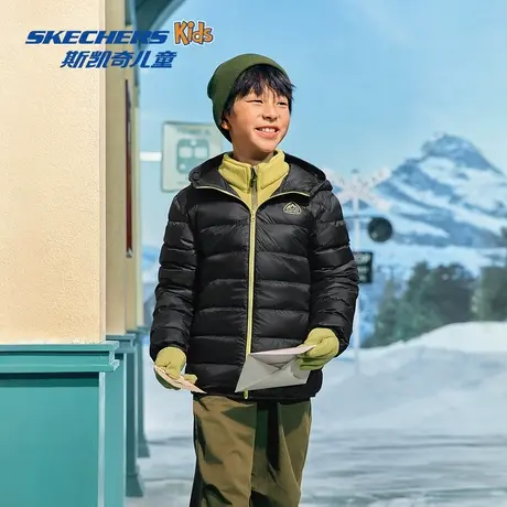 Skechers斯凯奇童服2025年舒适儿童中性外套冬季保暖轻薄羽绒服商品大图