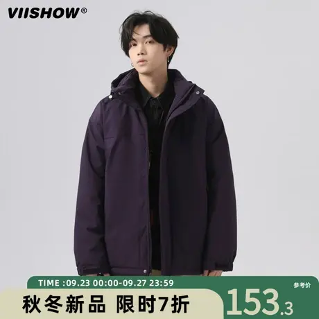 VIISHOW山系户外登山野营保暖夹克男2023冬季新款加厚外套男棉服图片