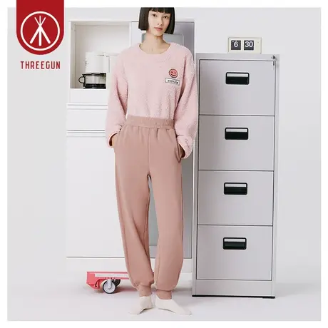 三枪家居裤女摇粒绒棉质居家秋冬新品可外穿女士休闲运动暖暖裤图片