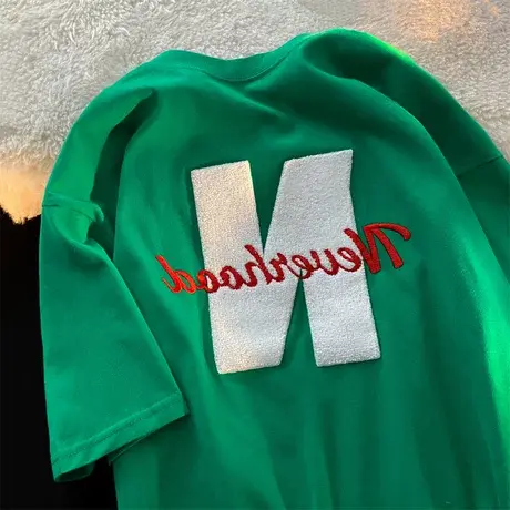 美式复古短袖t恤女夏季大码半袖宽松韩版原宿bf慵懒风上衣服ins潮商品大图