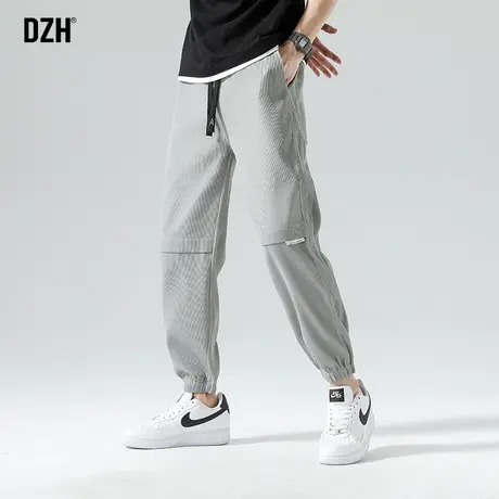 男士灯芯绒裤子男春夏潮牌2023新款休闲裤宽松百搭束脚男裤哈伦裤商品大图