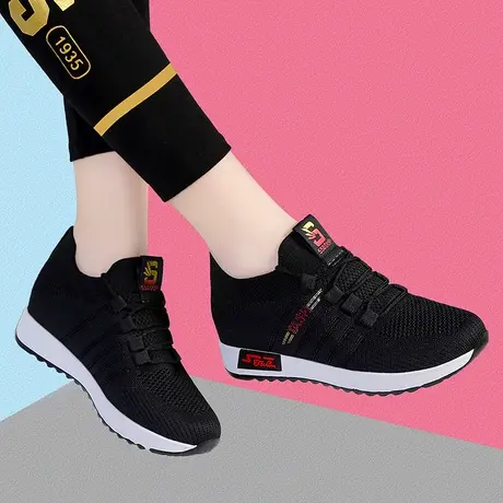 内增高妈妈鞋早春新款中老年休闲运动鞋中跟老北京布鞋女士鞋子潮商品大图