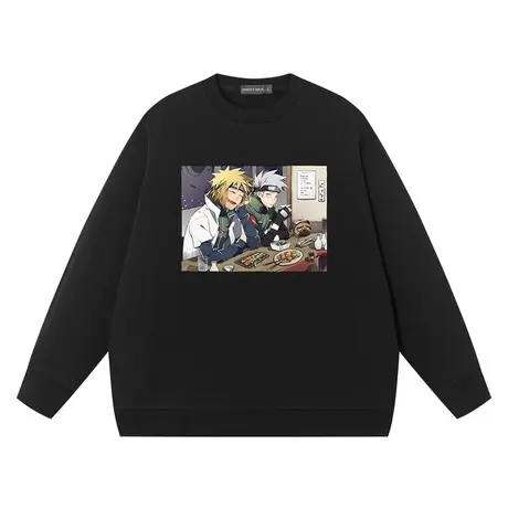 火影忍者衣服鸣人宇智波鼬纯棉圆领卫衣动漫周边青少年秋冬长袖男图片