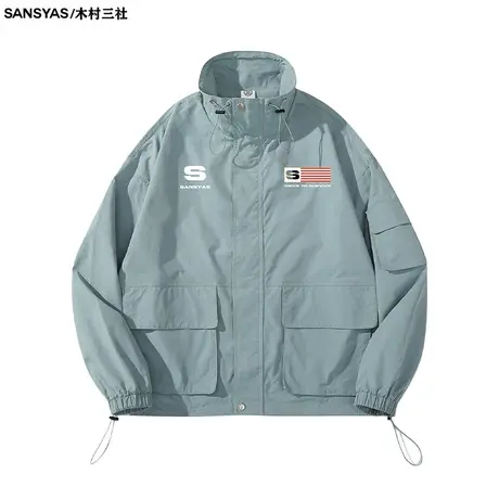 【特价清仓】×木村三社SANSYAS 条纹设计感美式秋冬季外套夹克商品大图
